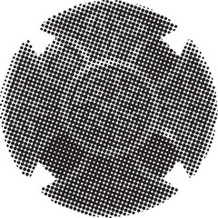 Shield Emblem Halftone Illustration, Protection Security Strength Concept Grunge Texture