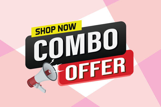 combo offer sale word mega phone concept vector illustration and 3d style, landing page, template, ui, web, mobile app, poster, banner, flyer, background, gift card, coupon, label, wallpaper


