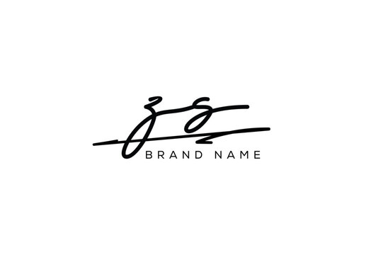 ZS letter elegant cursive beauty handwriting logo. symbol design| typography logo| creative mark| corporate identity| signature logo.