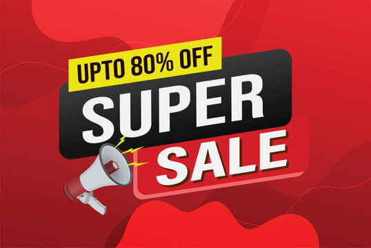 super sale poster banner graphic design icon logo sign symbol social media website coupon

