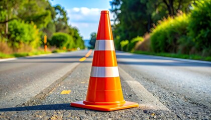 traffic cone on the road