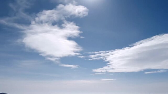 Pale Winter Sky With Smooth Cloud Movement Video