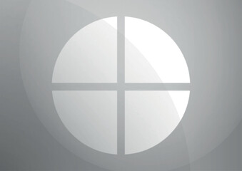 Abstract Minimalist Circle Divided into Four Quadrants with Subtle Gradient Background