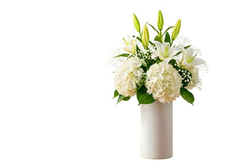 Obraz premium White flower bouquet in vase