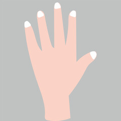 Simple hand sign vector icon showing fingers and palm gesture as a human symbol illustration