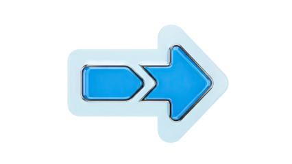 Blue 3D Arrow Icon