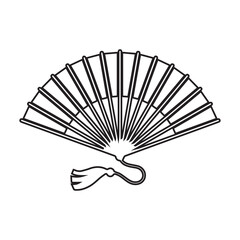 Traditional Hand Fan Illustration