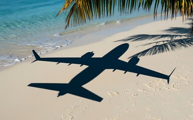 airplane on the beach