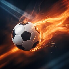 burning soccer ball
