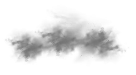 abstract smoke cloud fog effect isolated on transparent background