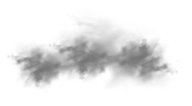abstract smoke cloud fog effect isolated on transparent background