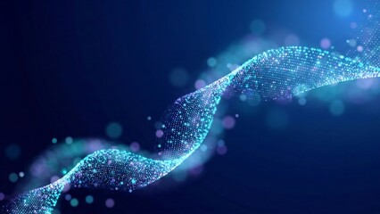 Futuristic Data Stream. Cyber Data Flows through Digital Lines. Data Transfer Technology. Cyberpunk, Big Data, Cybersecurity Concept. Abstract Tech Vector Illustration ai