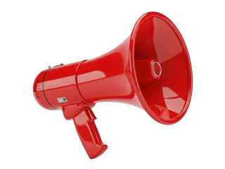 Red megaphone isolated on transparent background