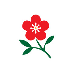 Vibrant Red Flower Design