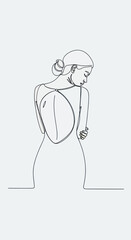 Obraz premium Woman in Thought.