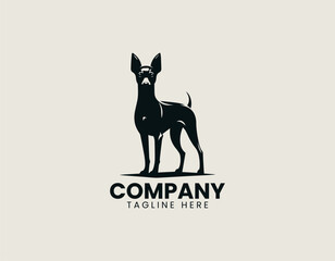 Obraz premium Miniature Pinscher Dog Vector Logo Illustration