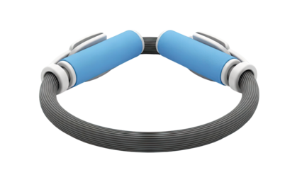 Blue and Gray Resistance Ring with Ergonomic Handles