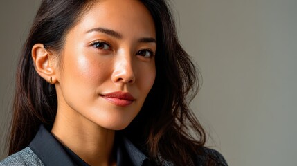 Confident Woman in Business Attire Looking at Camera