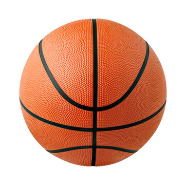 Orange basketball ball isolated on white