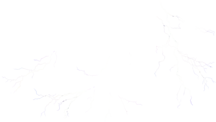 Branching Lightning Strikes on a White Background