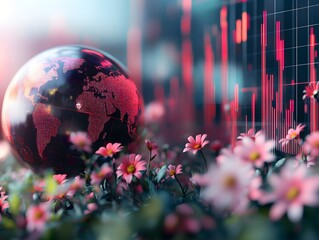 Global financial growth amidst nature