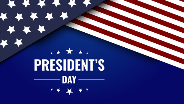 Celebrate Presidents Day with flags and festive symbols in vibrant colors