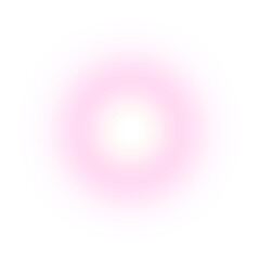 Soft pink and white glowing orb effect on transparent background