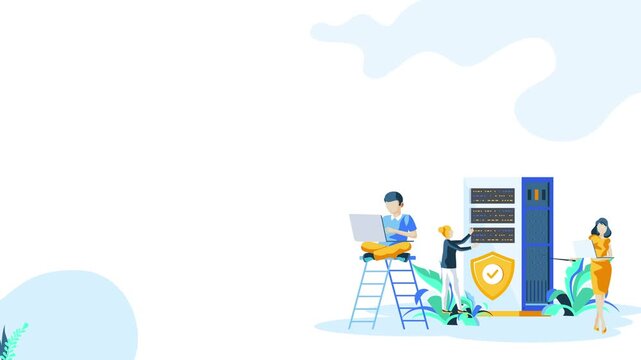 Safe Servers or Secure Data Made Simple  Motion background video