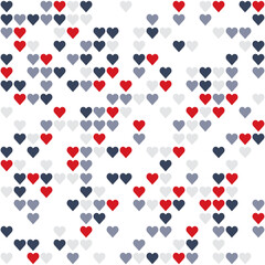 Cute Little Hearts Pattern for Valentines Day, Nursery Decor, Wrapping Paper, Wedding Backgrounds, seamless vector pattern. No effects, easy to recolor.