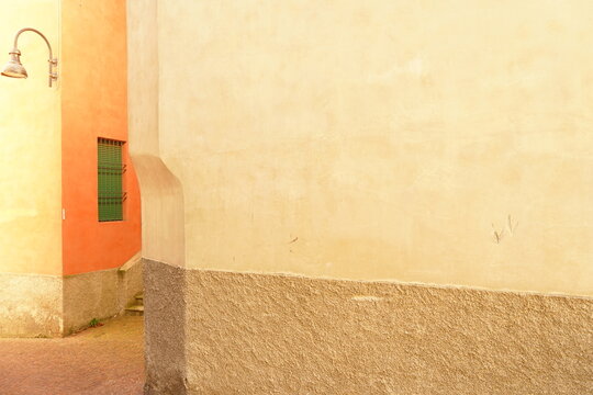 some details in an alley in the historic center of the old town of Torno. Lake Como, Italy