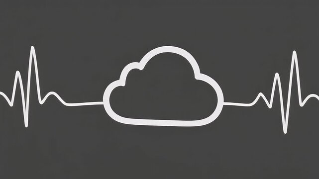 Abstract cloud graphic representing cloud computing and data security concepts