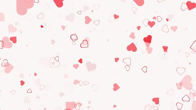 Romantic valentine heart particle overlay background animation for love video