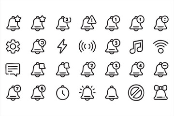 Fototapeta premium Notification Icons for User Interface Feedback Systems