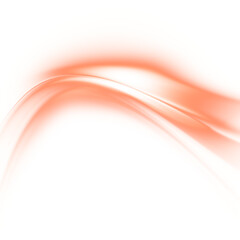 Naklejka premium Abstract orange wave and light effect on transparent background