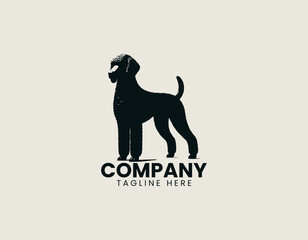 Bedlington Terrier Dog Black Vector Logo Illustration