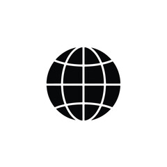 Obraz premium Globe icon - Clipart, Glyph and solid icon set, Flat Design Icon, line icon set, Flat Vector icon, icon, Editable stroke icon, Modern icon collection
