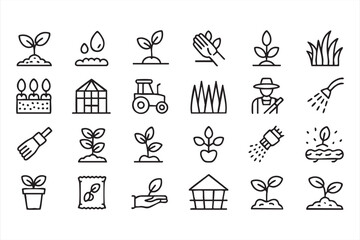 Smart Agriculture UI Icons for Farm Management Apps © Icon Nest