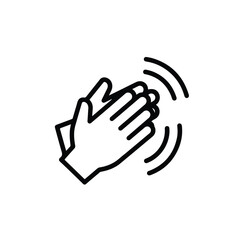 Fototapeta premium Clapping hands icon - Clipart, Glyph and solid icon set, Flat Design Icon, line icon set, Flat Vector icon, icon, Editable stroke icon, Modern icon collection