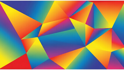 Colorful geometric shapes pattern isolated on a transparent background
