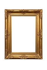 Ornate Gold Picture Frame with Intricate Carvings
