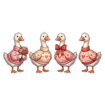 Howdy Valentine Highland Cow with Heart Glasses and Hat &ndash; PNG