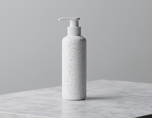 Blank Recycled Speckled Plastic Bottle Mockup Eco-Friendly Packaging