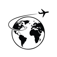 Fototapeta premium Travel and globe icon - Clipart, Glyph and solid icon set, Flat Design Icon, line icon set, Flat Vector icon, icon, Editable stroke icon, Modern icon collection