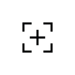 Obraz premium Camera focus icon - Clipart, Glyph and solid icon set, Flat Design Icon, line icon set, Flat Vector icon, icon, Editable stroke icon, Modern icon collection