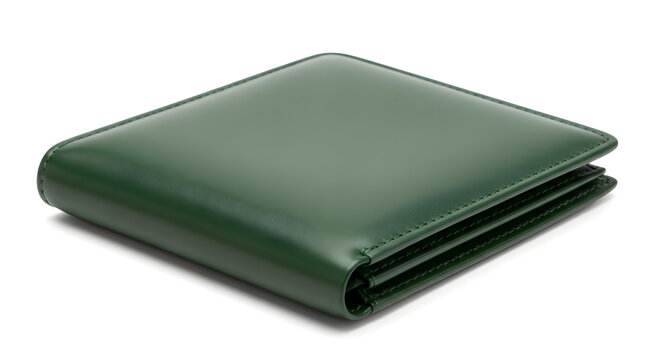 Green leather wallet