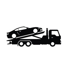 Fototapeta premium Car transportation icon - Clipart, Glyph and solid icon set, Flat Design Icon, line icon set, Flat Vector icon, icon, Editable stroke icon, Modern icon collection