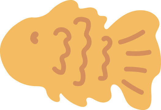 ish shaped pastry icon isolated on white