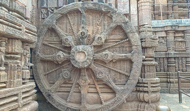 Wheel in the Sun Temple, Konark, Odisha, India