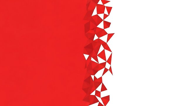 Geometric red triangles on white background illustration
