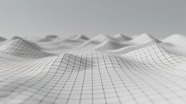 Wireframe terrain model
